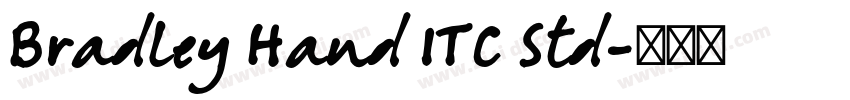 Bradley Hand ITC Std字体转换